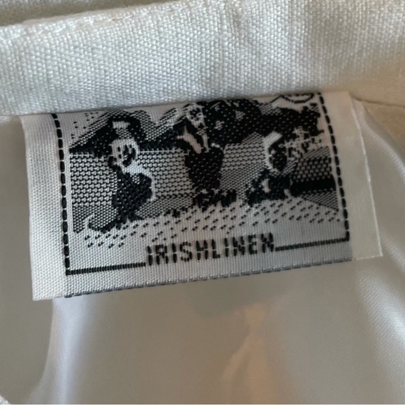 Malcolm & Co Irish Linen boho minimalist festival neutral white skirt size 10 - Picture 7 of 11